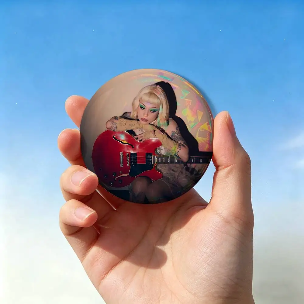FEMME FATALE M-Mon Laferte Badges Personalized Handmade Round Brooches Pins Accessory 25mm 75mm 44mm