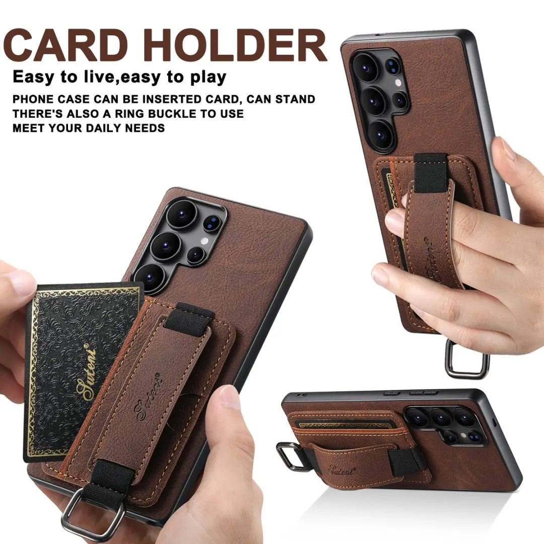 Leather Wallet Phone Case For Samsung Galaxy S22 S23 S24 S25 S26 Utlra Note20 Utlra S26 Plus Card Slots Holder Cover