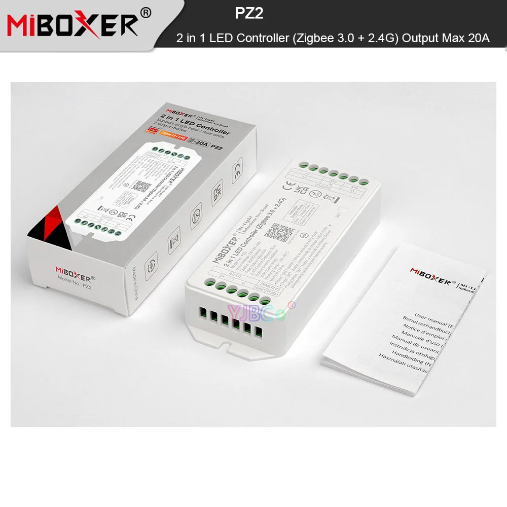 Imagem -02 - Miboxer-led Strip Controller Zigbee 3.0 Mais 2.4g em Pz2 12v48v 24v Max 20a Única Cor Duplo Branco Escurecimento Push