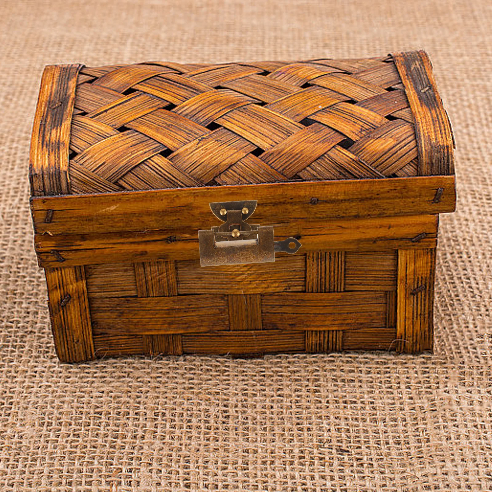 

1 Set Brass Hasp Buckle For Vintage Furniture Lock Retro Jewelry Box Closure Small Metal Latch Cabinet Decorative Hasps Hardware