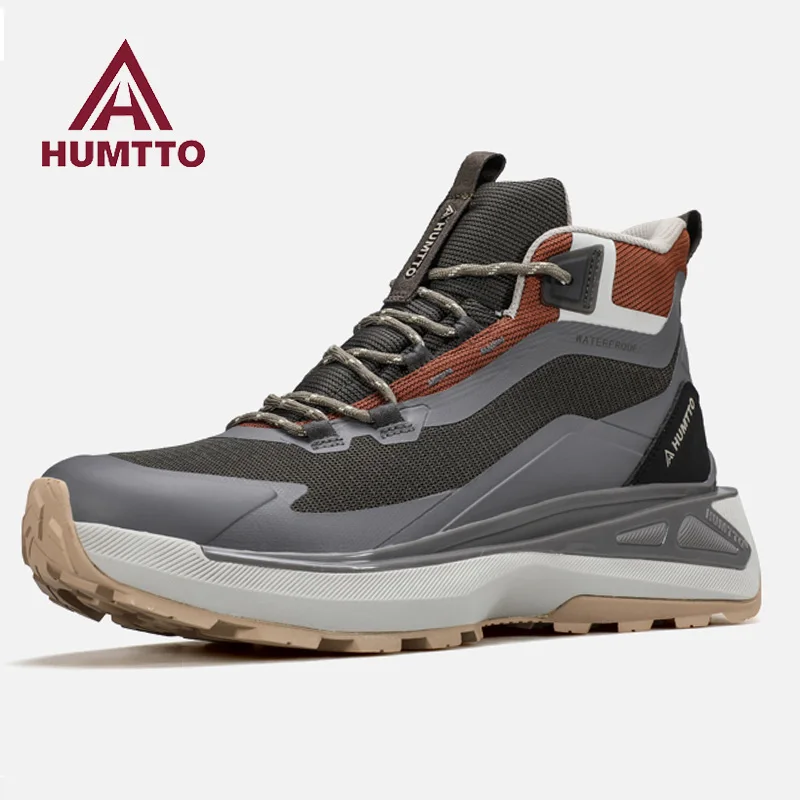 HUMTTO Hiking shoes Men's waterproof hunting Boots Tactical Desert Combat Ankle trekking Boots Male warm walking  ankle Sneakers