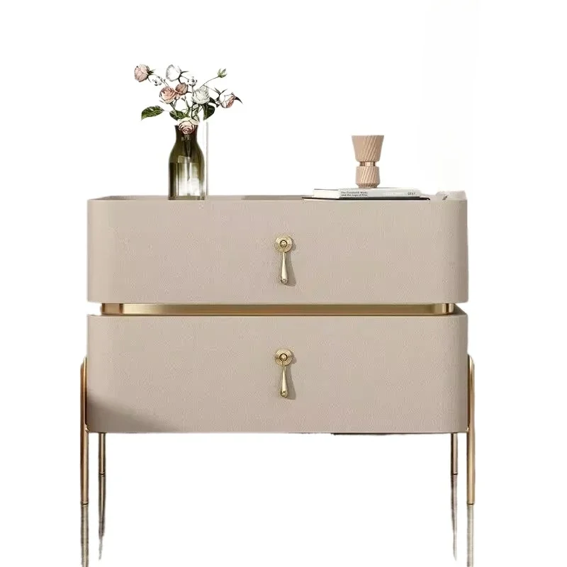 منضدة تخزين عصرية بسيطة وحديثة جمالية فاخرة بجانب السرير وأدراج إسكندنافية أثاث منزلي لطيف Criado Mudo #6