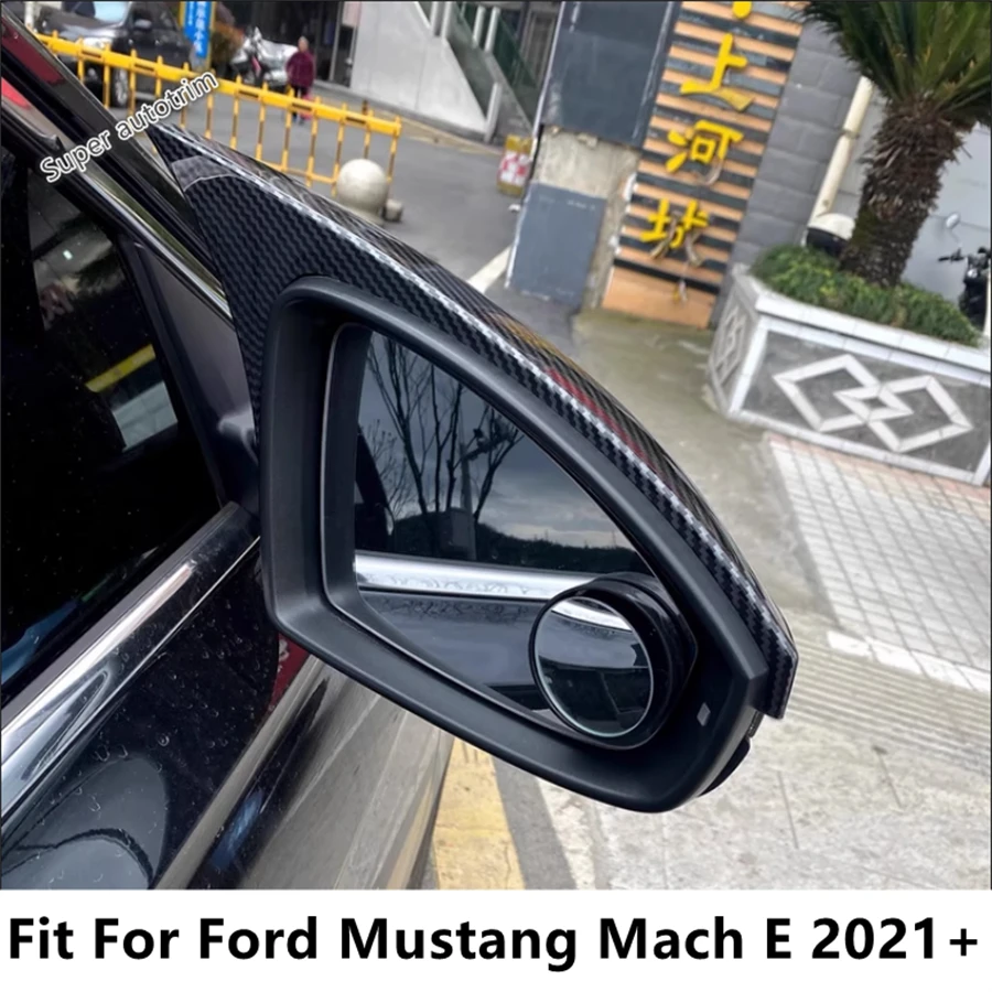 

Крышка зеркала заднего вида, декоративная накладка для Ford Mustang Mach E 2021-2023 ABS, аксессуары из углеродного волокна, внешние