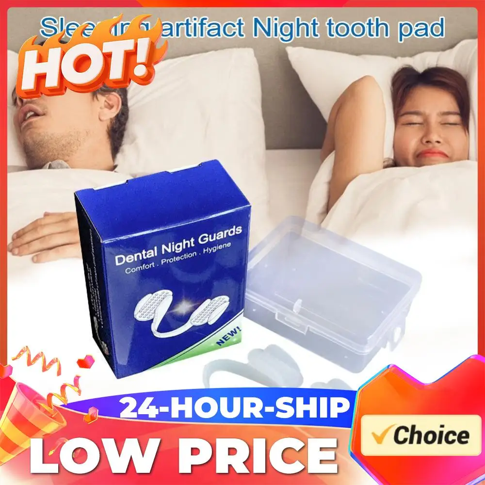 2Pcs Silicone Teeth Mat Soft Teeth Splint Protector Universal Night Anti-wear Pads for Grinding Clenching Teeth at Night