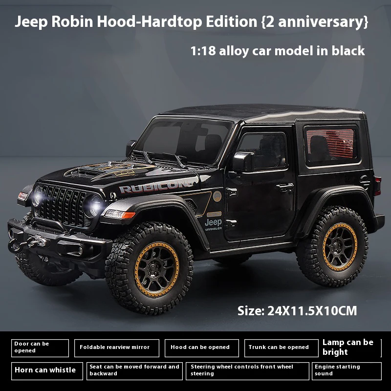 1:18 ジープ ラングラー ルビコン 合金製ダイキャストモデルカー