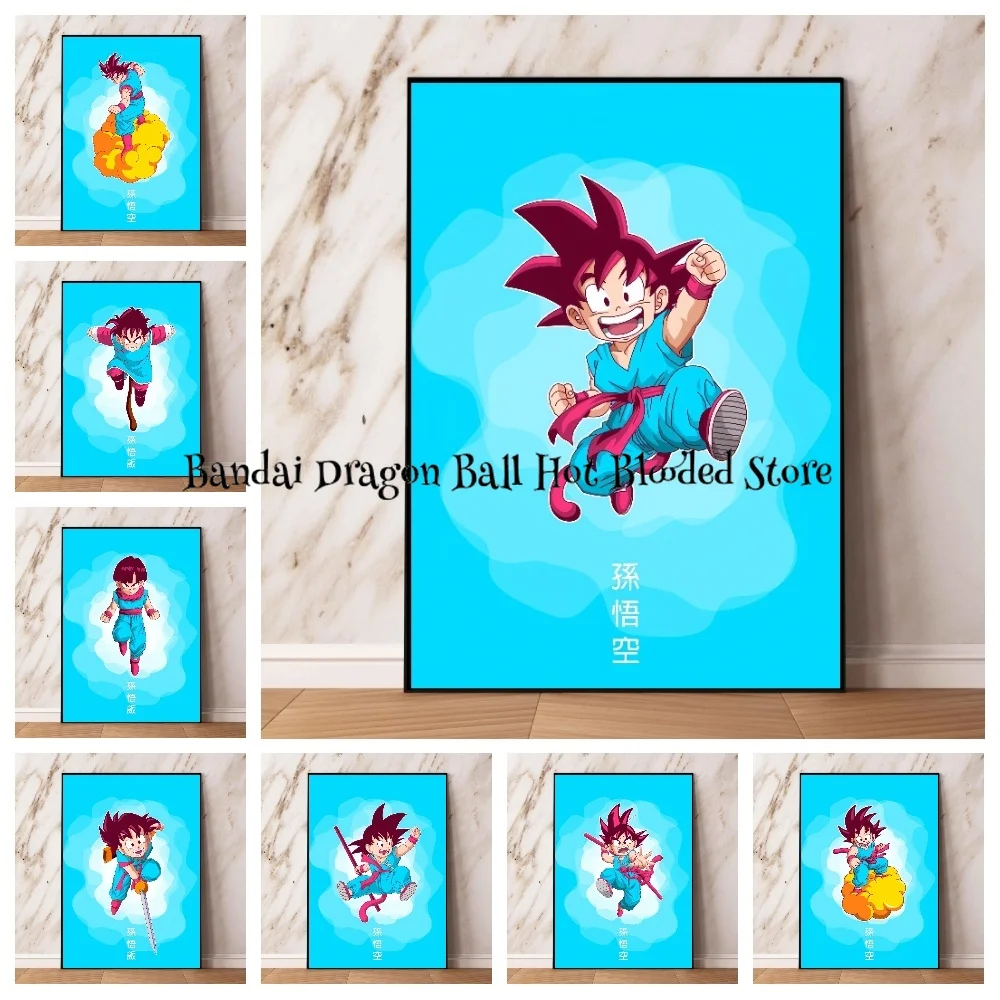 

Canvas Painting Hot-blooded Classic Anime Dragon Ball Goku Vegeta Figures HD Poster Picture Birthday Gifts Home Decor Painting