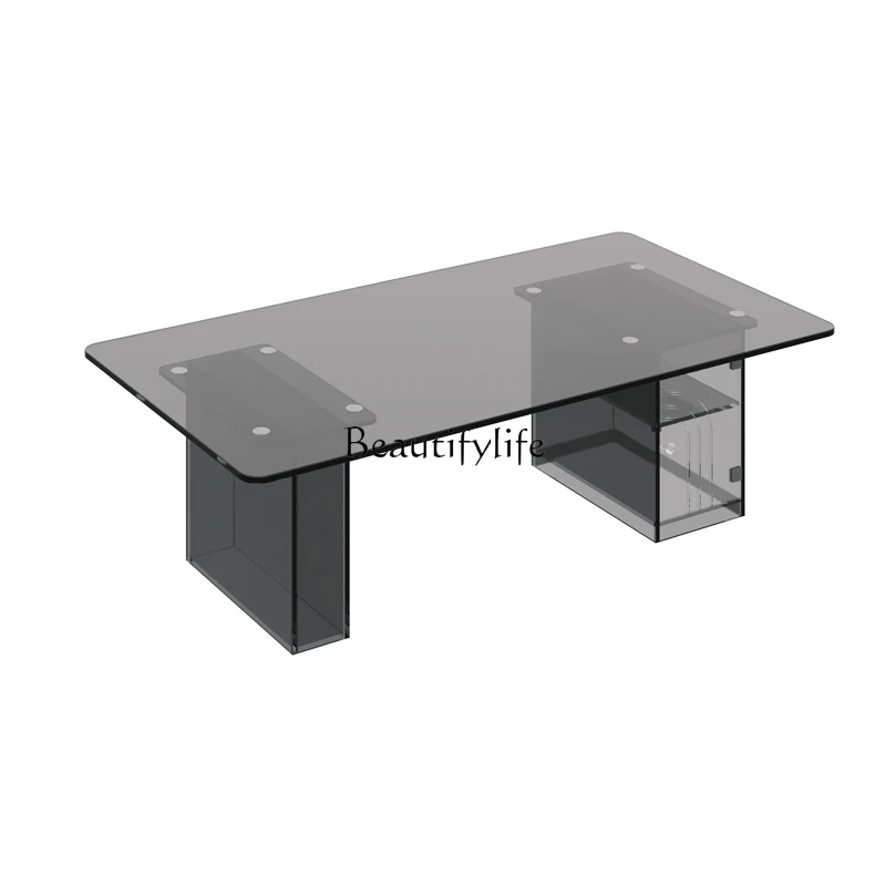 

*Italian new acrylic coffee table living room home light luxury glass coffee table