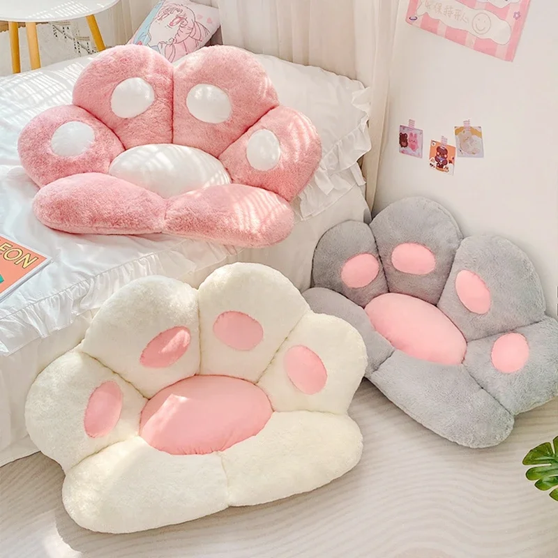 Pillow Backrest Para Cat Throw Paw Cushion Sofá Floor Office Soft Chair 쿠션 Cojines Decorativos Seat