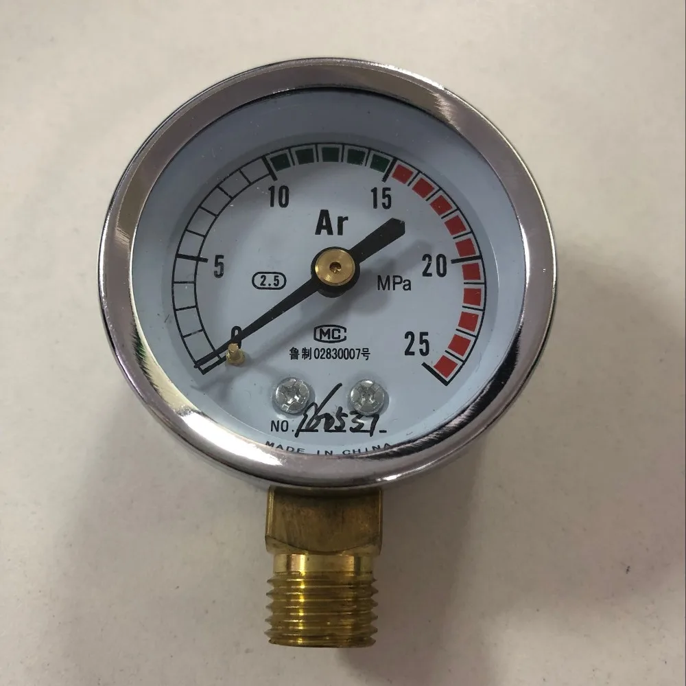 Y-60 52mm 0-25MPa M14x1.5mm Male Thread Dia. Pressure Gauge Manometer Silver Tone