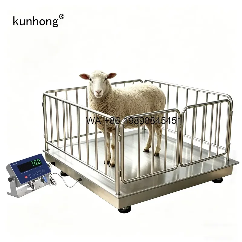 Wmwmnu for Automatic Portable Heavy Duty High Precision Digital Livestock Stainless Steel Platform Goat Sheep Weighing Scale