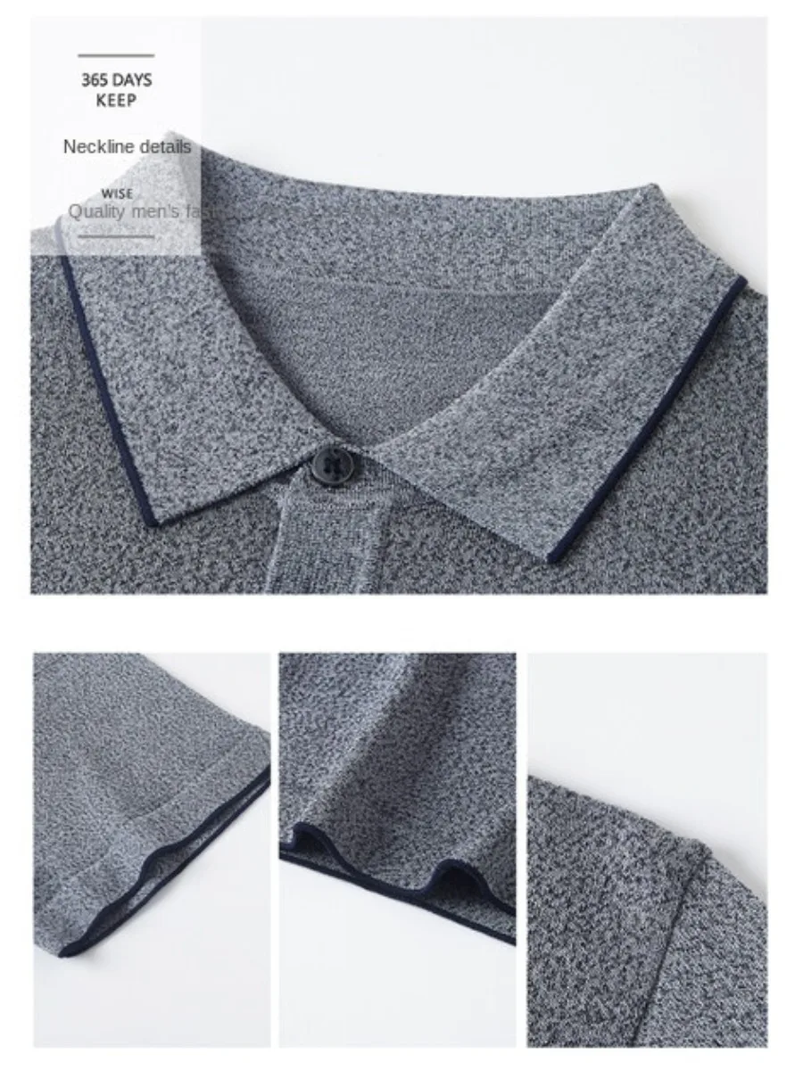 

Men's Classic Summer Polo Shirt with Pocket Knitted Short Sleeve Thin Youth Vitality Basic Style Streetwear Casual Business