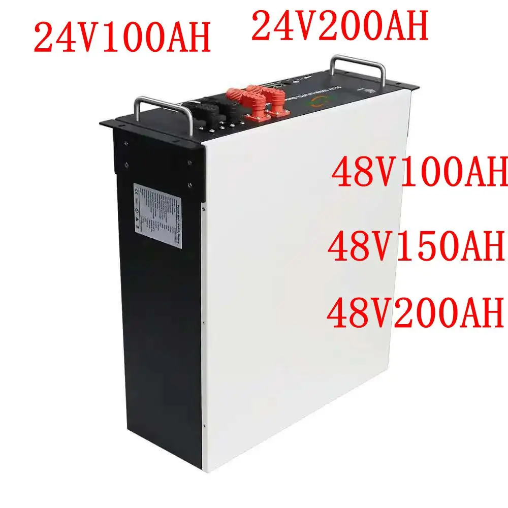 48V 24V 80Ah 100AH 120A 150Ah 200Ah lifepo4 lithium batterry bluetooth wall mounted with charger for solar system inverter