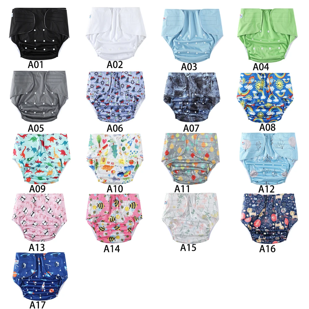 Adult Cloth Diapers (5pcs /Pack)Washable Microleece Pocket Adult Cloth Nappy Reusable For Adult Day and Night Manufacturer