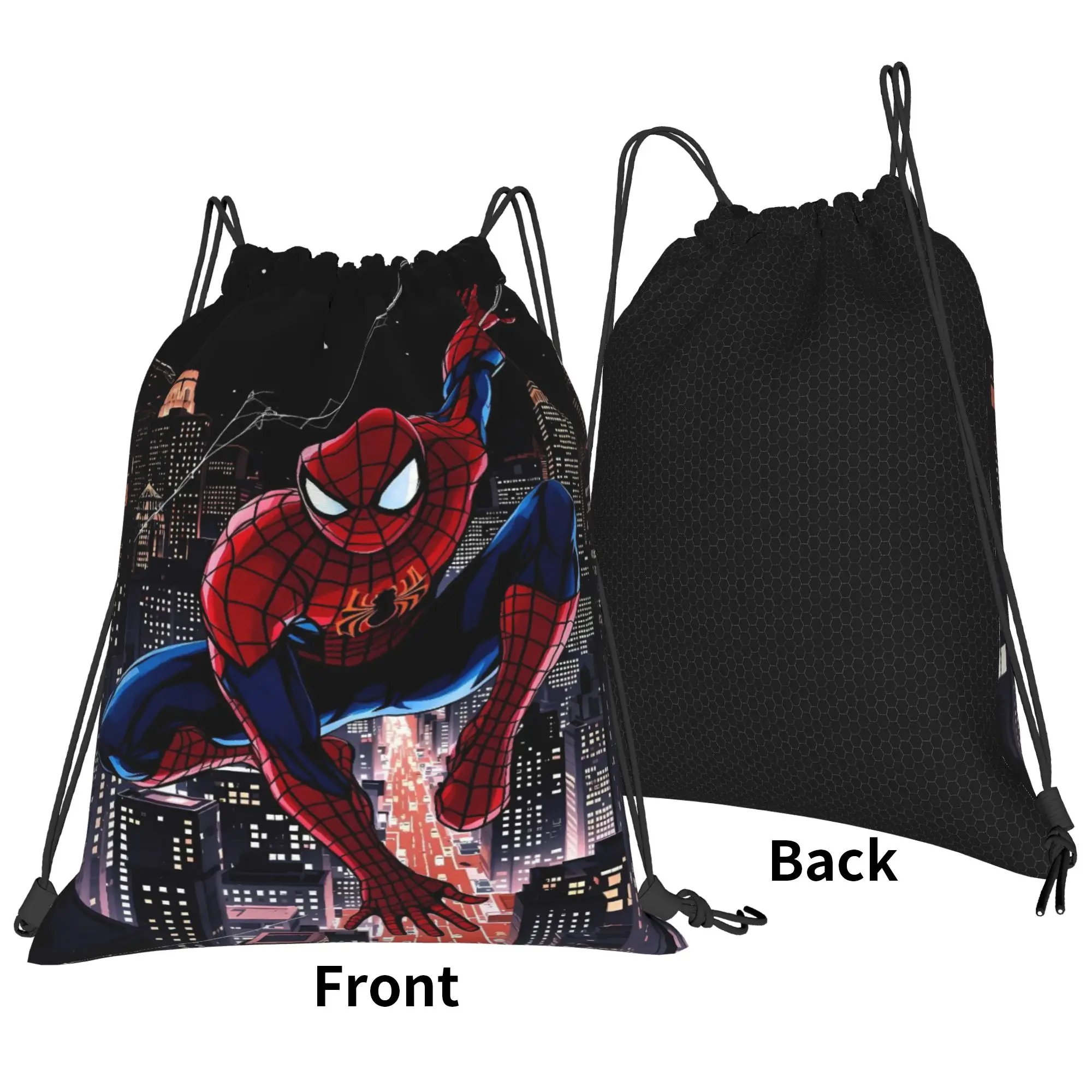 S-Spiders Heroes Drawstring Bag  Retro Large Sackpack String Bags Students Football Gym Backpack