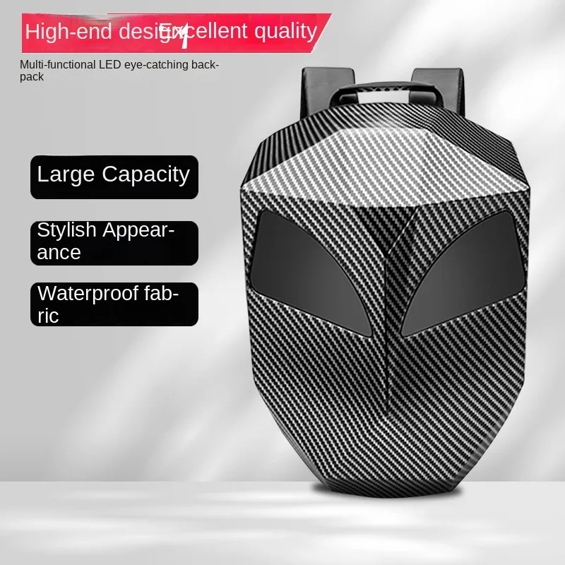 Led Backpack Motorcycle Helmet Backpacks Screen Light Up Eyes School Bag Rugzak mochila bolsa bags