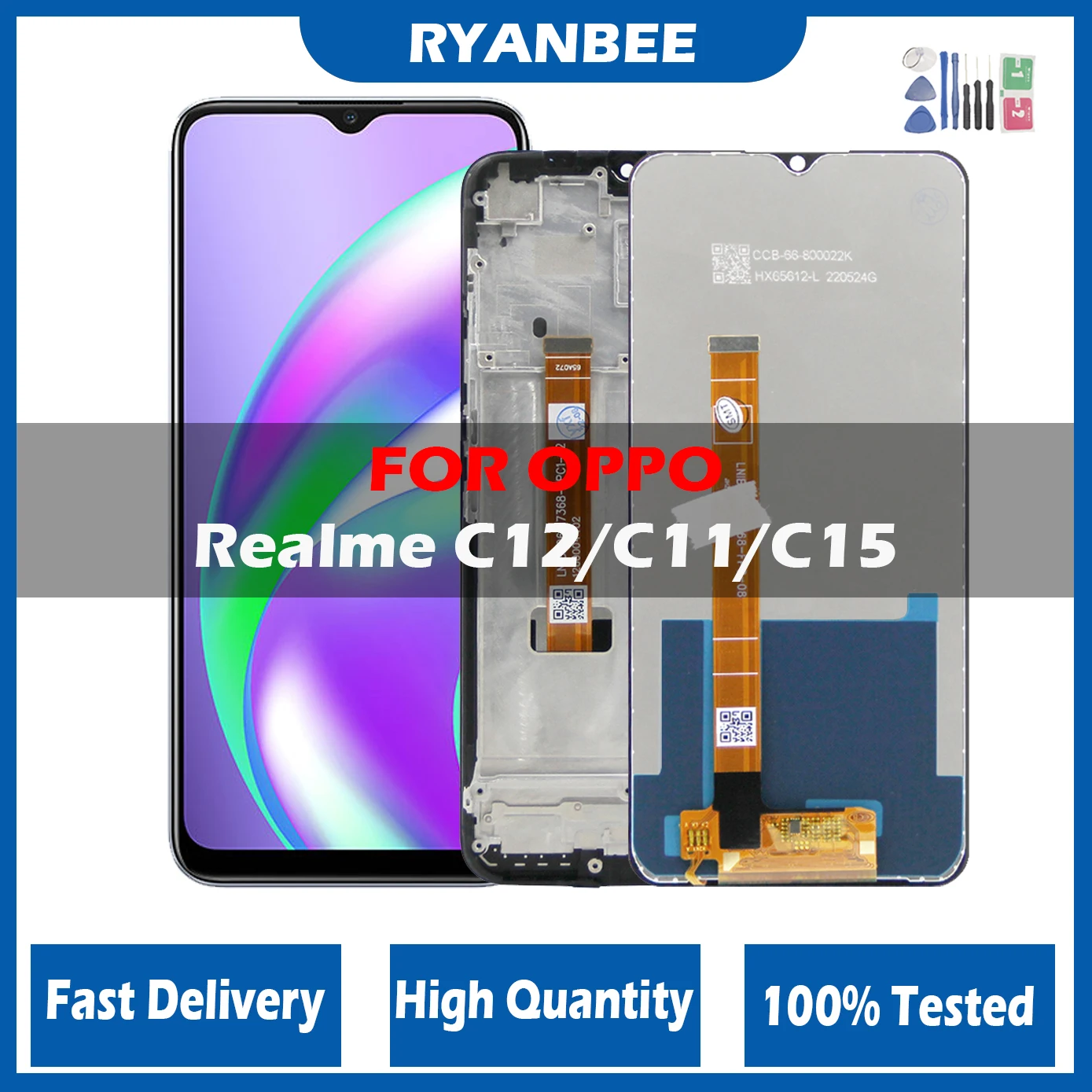 LCD For Oppo Realme C11 C15 RMX2185 RMX2180 Lcd Display 10 Touch Screen Assembly Replacement for Oppo Realme C12 LCD Display