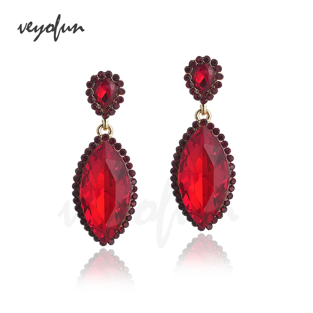 Veyofun Classic Crystal Drop Earrings Vintage Bride Dangle Earrings for Women Fashion Jewelry