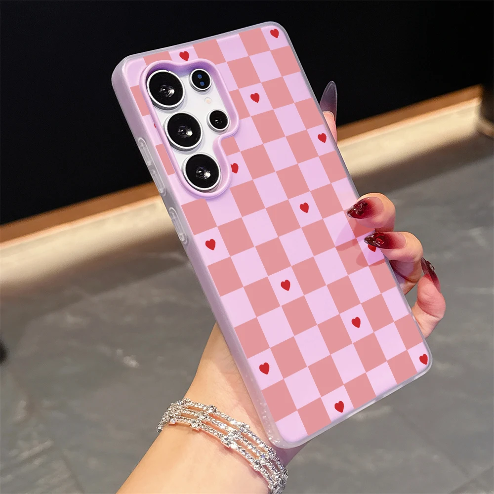 für Xiaomi Redmi Note 14 13 12 11 10 Pro Plus 4G 5G Redmi 14C 13C 15C Niedliches Herz-Karomuster INS Handyhülle Silikon TPU Cover – Detail 9