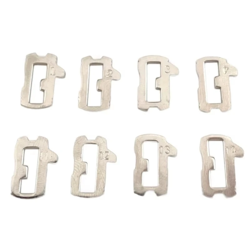 Car Lock Wafers Plate, Lock Replacement Component for HU66 Applications, 200 Metal Pieces in 8 Numbered Types for