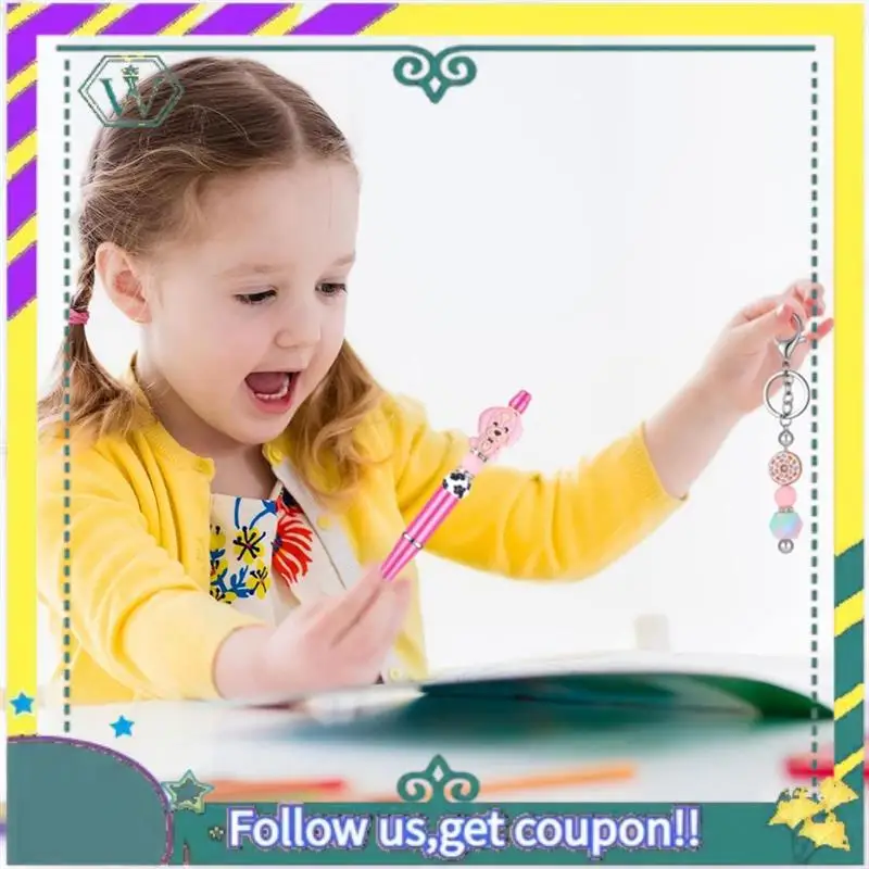NEW Beadable Pen Beadable Keychain Bars Resealable Pouch Bag And Thank You Cards Set Craft Pen Making Kit Gift Durable