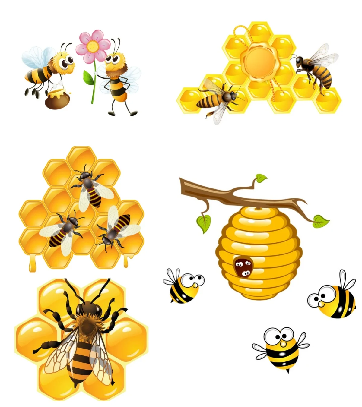 

Interesting Bees Gather Honey Car Sticker Vinyl Decal Auto Decors on Bumper Rear Window Laptop