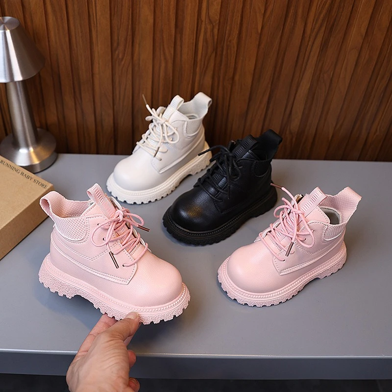 

2025 New Children's Shoes Children's Short Boots, Spring and Autumn Comfortable Girls' Princess Boots, Lightweight and Anti slip