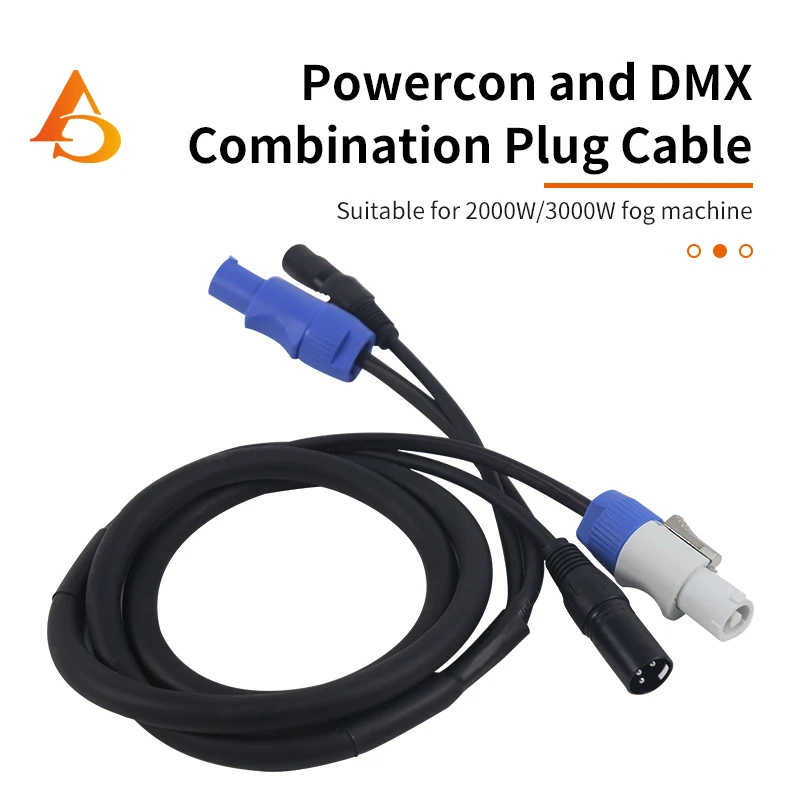 Dmx Kabel Power Line Combinatie Powercon Stekker Verlichting Accessoires Voor Podium Bruiloft Dj Disco