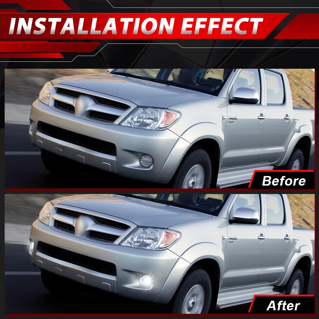 

Светодиодная противотуманная фара в сборе для Toyota 4Runner 2006-2009, передний дневной ходовой огонь, белый/желтый свет, 12В