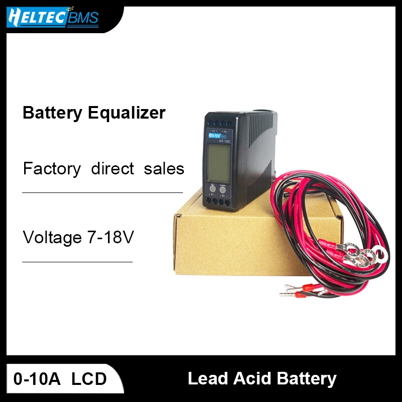 Heltec 12V LCD Battery Equalizer Batteries Voltage Balance Lead Acid Battery Connected Parallel Series for 24/36/48V/96V