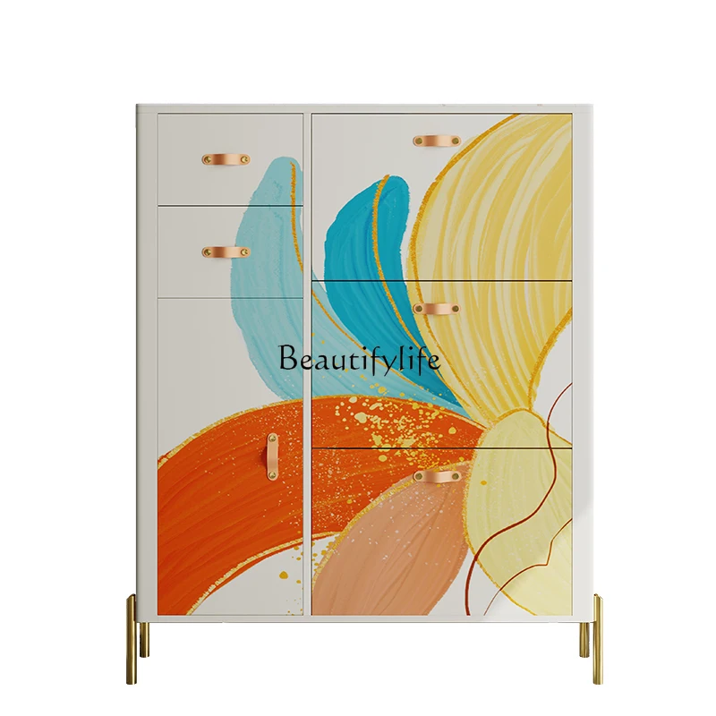 

Ultra-thin shoe cabinet, new popular household door storage, space saving door tipping bucket shoe cabinet