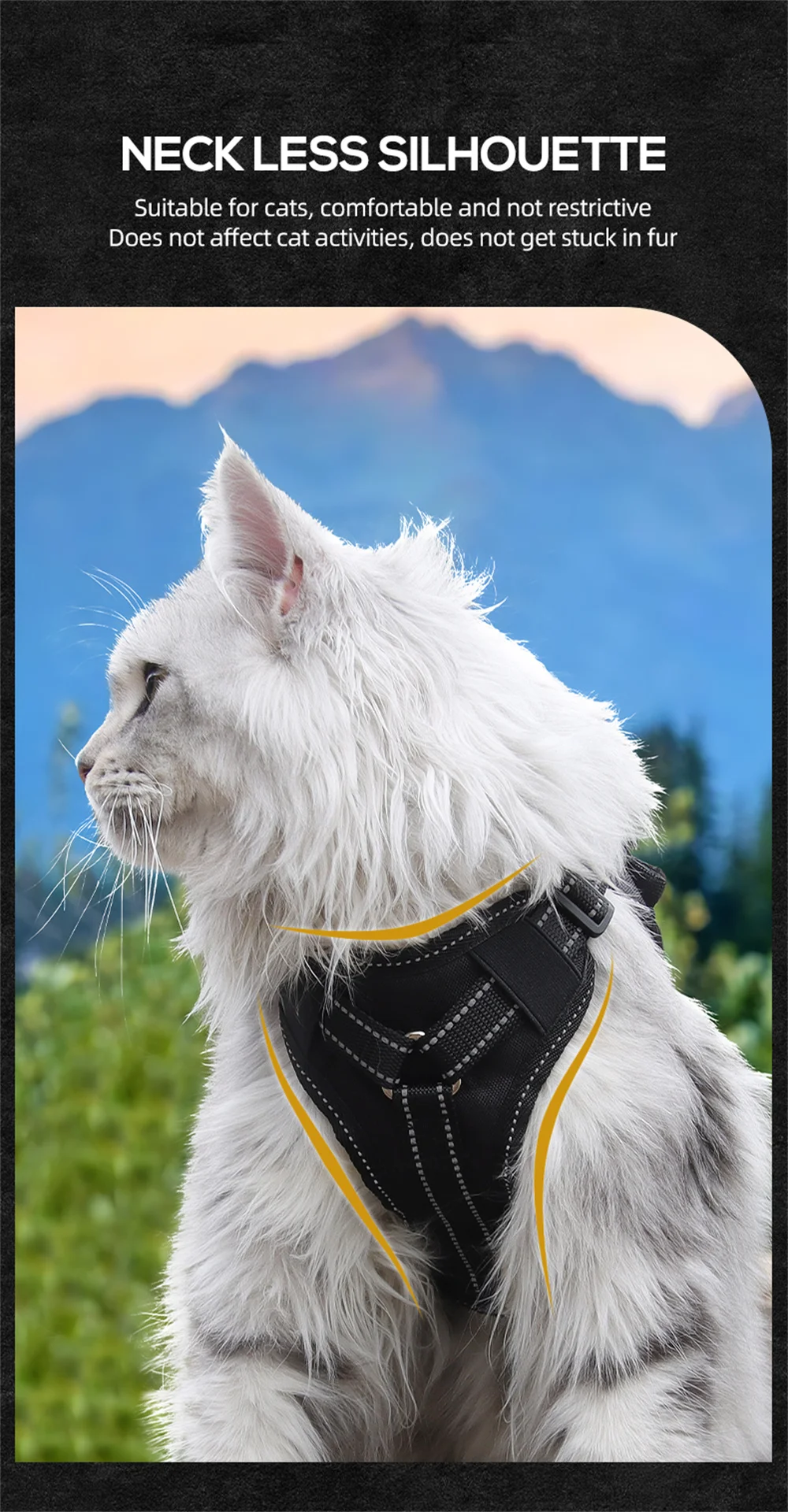Cool Puppy Cat Tactical Harness and Leash Handheld Pet Harnesses for Cats Maine Coon Chinchilla Mascotas Adhesive Accessories