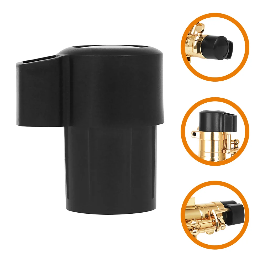 

Alto Saxophone ABS Black s Prevent Key Knocking Dirt Proof Professional End Cover Wind Instrument Parts Replacement