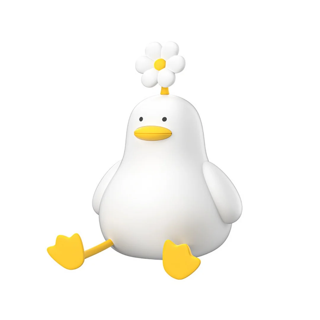 

USB Rechargeable Bedside Touch Lamp for Kids Room Decor Silicone Cute Duck Dimmable LED Night Lights Nursery Sleeping Lamp