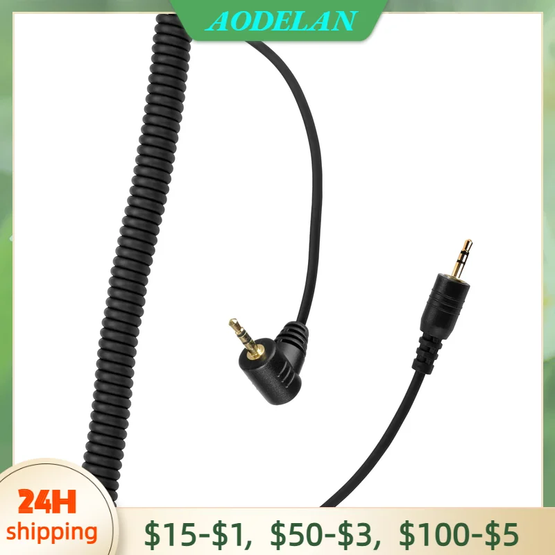 AODELAN C6 2.5 مللي متر كابل الإفراج عن مصراع عن بعد للكاميرات 2.5 مللي متر اتصالات صغيرة الفرعية لكانون EOS R10 ، R7 ، R6 ، 90D ، 80D ، 70D