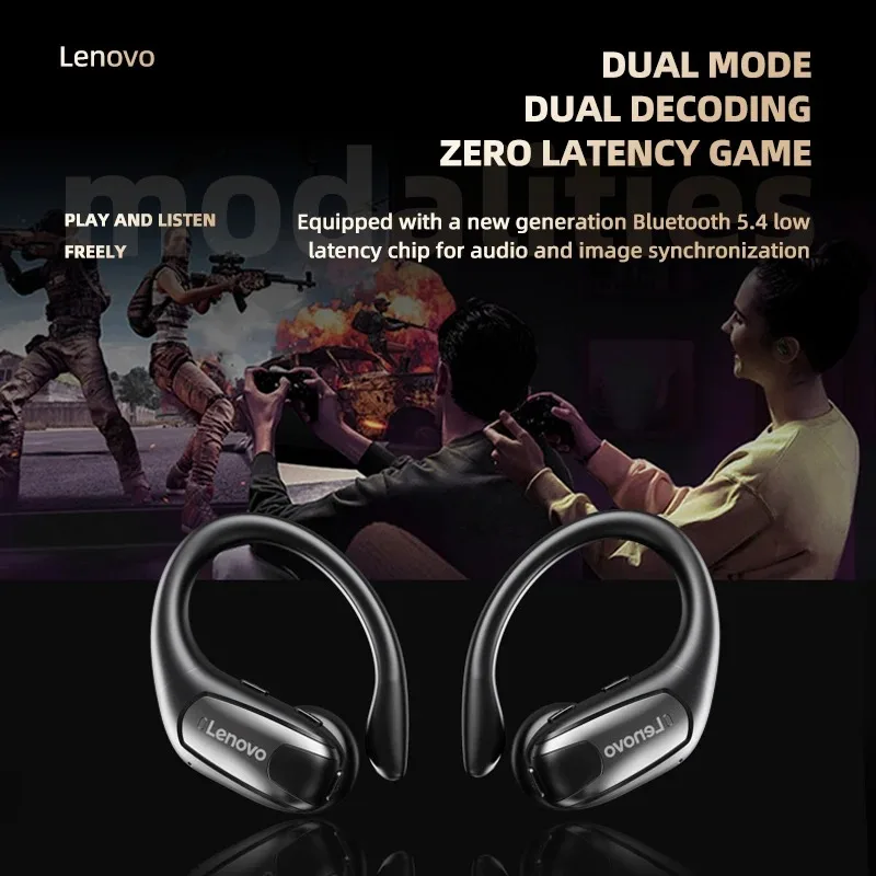 سماعات أذن أصلية رسمية 100% لينوفو EA305 مزودة بتقنية البلوتوث سماعة أذن لاسلكية تعمل بالبلوتوث وعمر بطارية 24 ساعة مع زمن انتقال منخفض