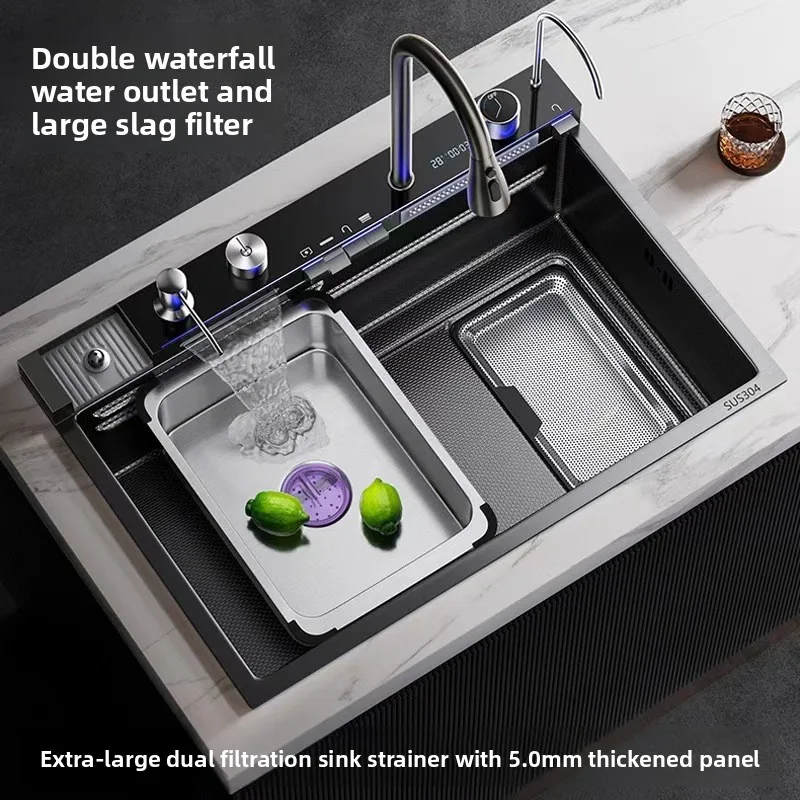 Household slag collection thickened 5.0 kitchen large single sink sink vegetable basin