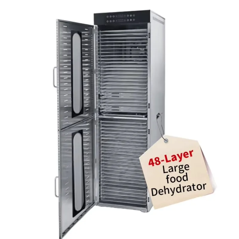 Commercial 48-Tray Industrial Food Dehydrator 110V 220V Heavy-Duty Dryer for Fruits Vegetables Meat with Powerful Motor