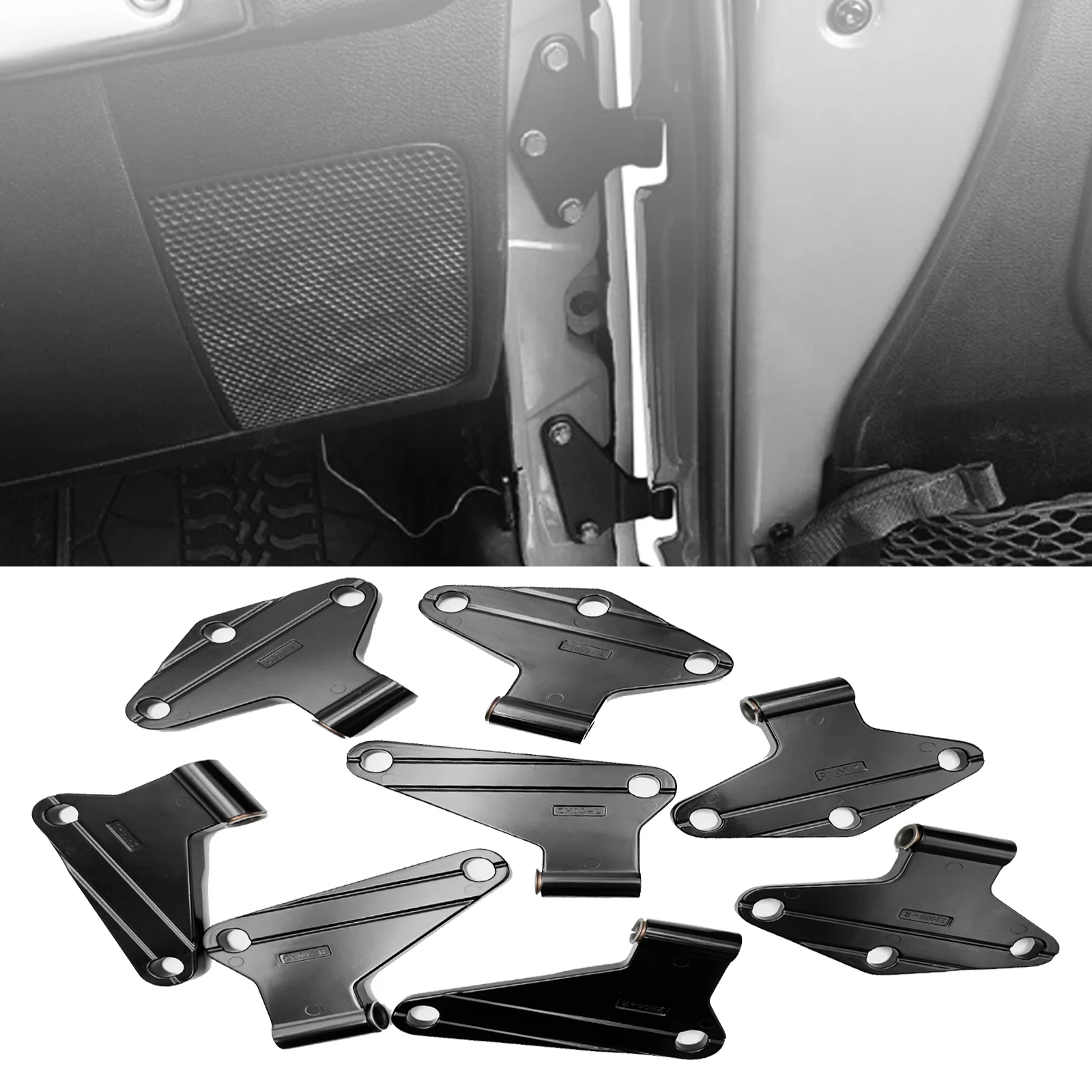 

4Pcs Car Interior Door Hinge Kit For JEEP Wrangler JK 2007-2018 Accessories Fit 2-Door Left Right Side Inner Hinges Replacements