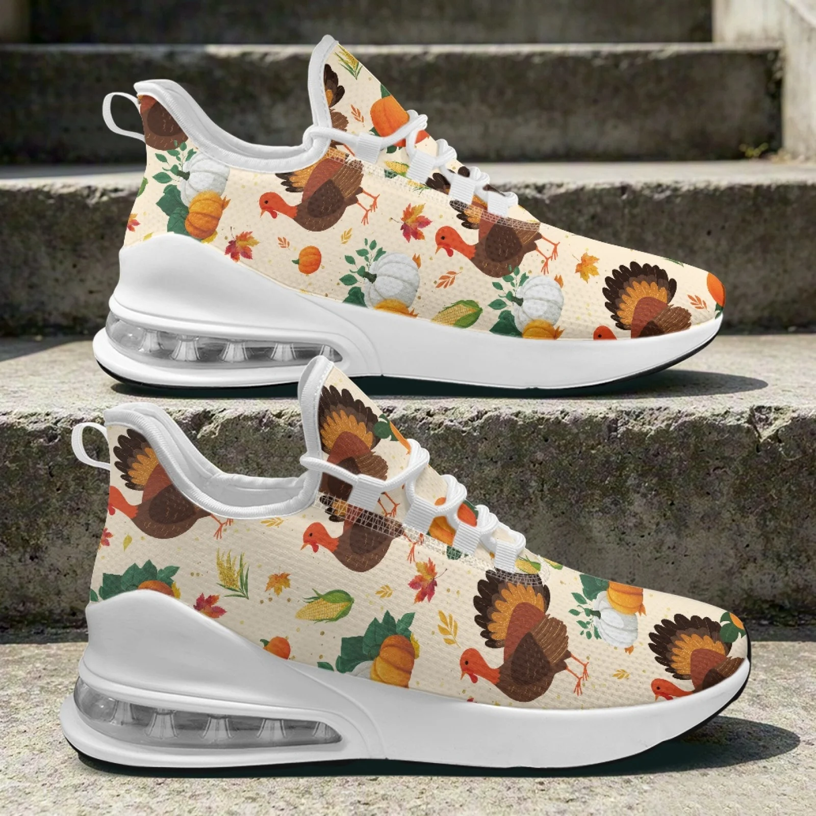 Women Shoes Tennis - PENSTROLL Thanksgiving Turkey Casual Shoes for