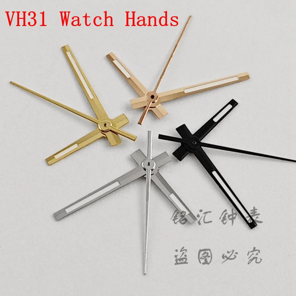 Datejust Style VH31 Watch Hands Set Green Luminous Watch Pointers Fit VH31A VH60 VH61 Sweep Quartz Movement Watch Repair Parts