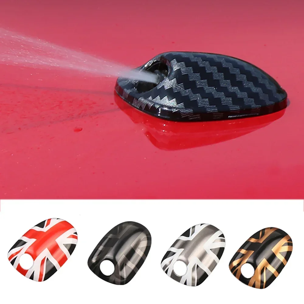 

For Mini Cooper S Clubman F54 F55 F56 F60 2PCS Car Styling Windshield Wiper Water Spray Nozzle Cover Union Jack Cap Countryman
