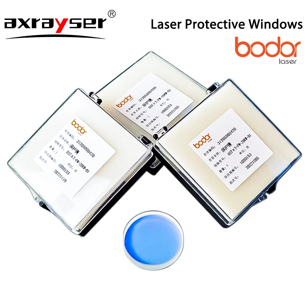 Original Bodor 10Pcs/Lot Fiber Laser Protective Windows Lens Optical 30x5 37x7 For Bodor Powerful Cutting Machine Head