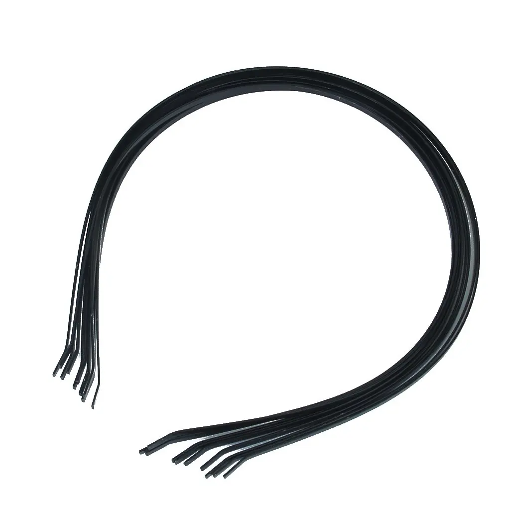 10Pcs 3mm Blank Headbands Metal Hair Band Lots DIY Accessories Black