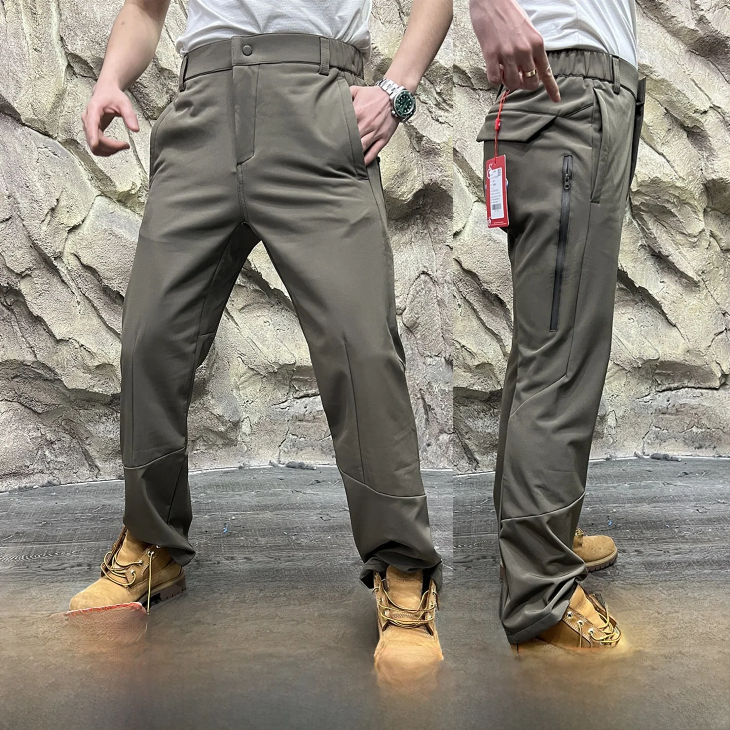 

Ci Wild Commuter High-End Taped Zipper Cosite Warm Fce Outdoor Mountain Climbing Soft ell Pants for Men