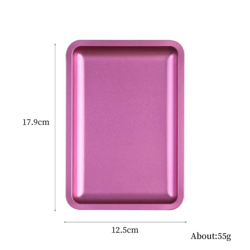 1 Pieza Bandeja de Almacenamiento de Acero Inoxidable Cuadrada para Cosméticos Plato de Manicura para Pinzas Cortaúñas Lápices Contenedor de Uñas Postizas Herramientas 6