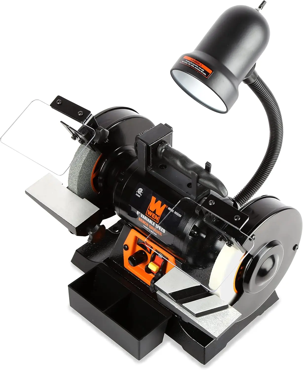 

NEW BG625V 2.5-Amp 6-Inch Variable Speed Bench Grinder with Flexible Work Light , Black