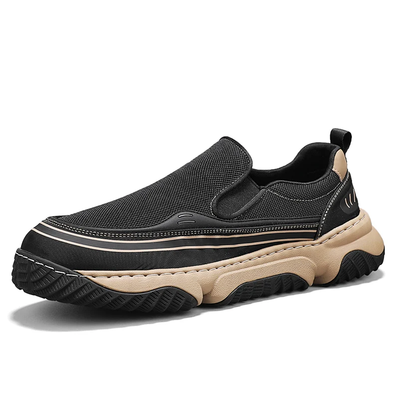

Men's motorcycle shoes with seasonal mesh, breathable and fashionable, one foot trendy shoes