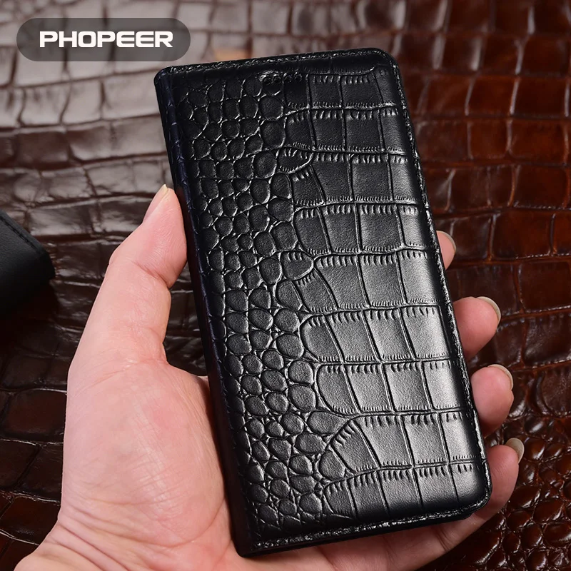 Luxury Genuine Leather Phone Case For Oneplus Turbo 6V Nord CE6 CE5 5 CE4 CE3 CE2 Lite Crocodile Pattern Card Phone case