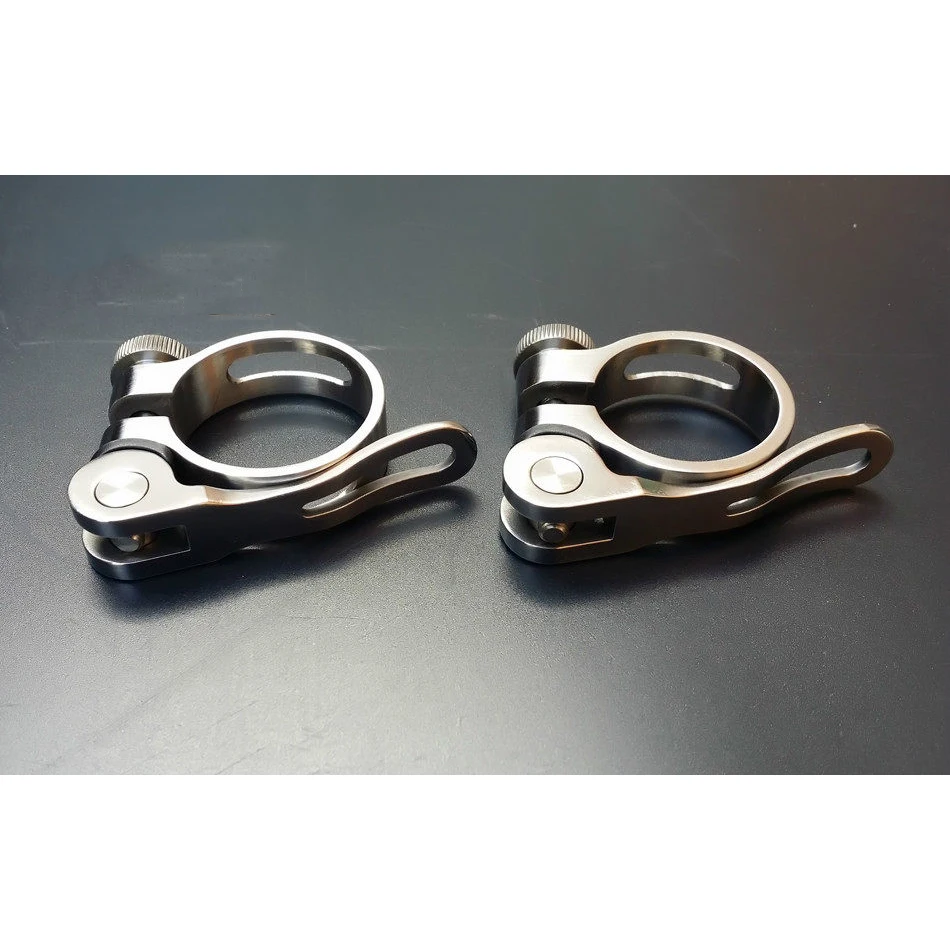 Titanium Alloy Mountain Road Bicycle Bike Quick Release Seatpost Clamp Holder Clip 31.8/34.9mm