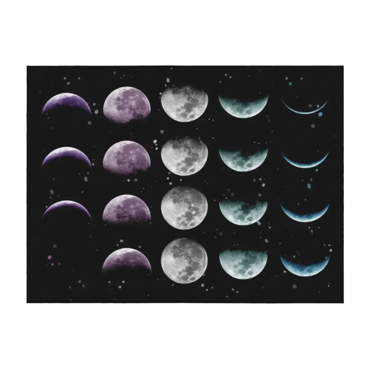 

Moon Phase Throw Blanket Polar Thin Sofa wednesday Blankets